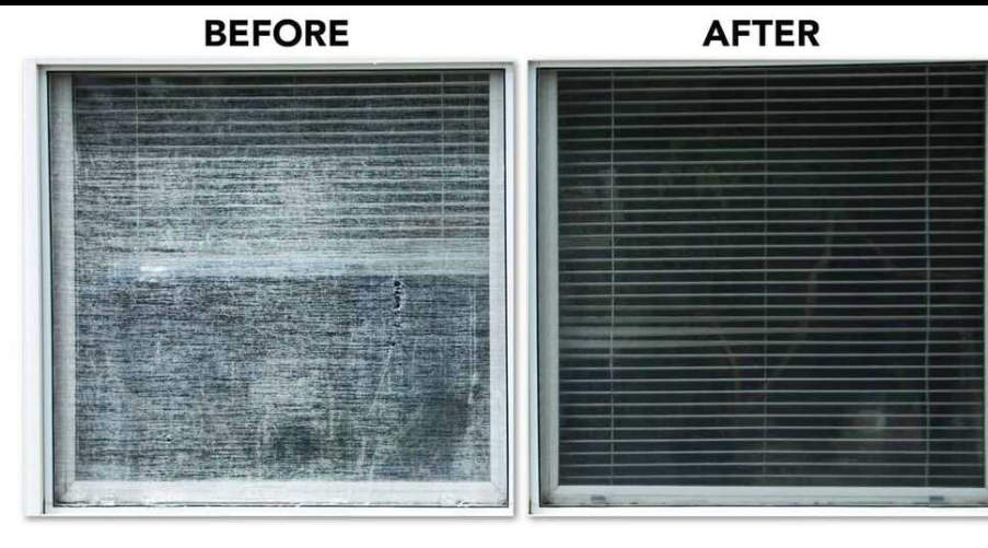 Before and after window cleaning Arvada